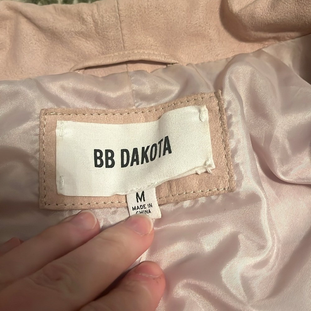 BB DAKOTA mauve vegan suede jacket - Picture 3 of 5